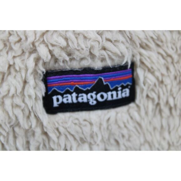 PATAGONIA Beige Reversible LOS LOBOS Fleece Zip Vest Medium Women - Picture 3 of 6